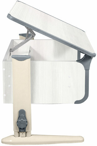 Стол-парта регулируемый "ДЭМИ" СУТ.43, 1000х550х530-815 мм, бежевый каркас, пластик серый, рамух белый (КОМПЛЕКТ)