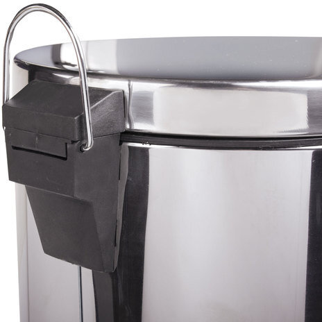 Ведро-контейнер для мусора (урна) с педалью LAIMA "Classic", 3 л, зеркальное, нержавеющая сталь, со съемным внутренним ведром, 604942