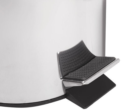 Ведро-контейнер для мусора (урна) с педалью LAIMA "Classic", 3 л, зеркальное, нержавеющая сталь, со съемным внутренним ведром, 604942