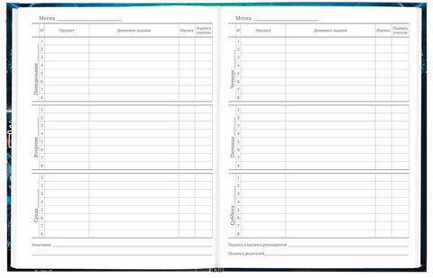 Дневник 5-11 класс 48 л., твердый, BRAUBERG, глянцевая ламинация, с подсказом, "Cyberpunk", 106881