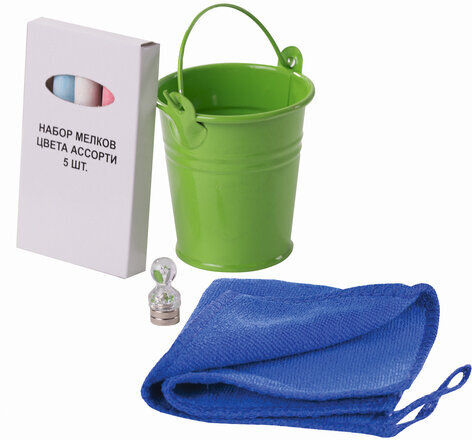 Доска на холодильник магнитно-меловая 30х21 см с мелками, магнитом и салфеткой, BRAUBERG, 237843