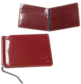 Зажим для купюр BEFLER &quot;Classic&quot;, натуральная кожа, тиснение, 120х86 мм, коньяк, Z.6.-1