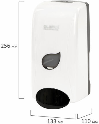 Дозатор для мыла-пены LAIMA PROFESSIONAL ECO, НАЛИВНОЙ, 1 л, белый, ABS-пластик, 606552
