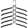 Вешалка-плечики трансформер, 5 плечиков, металл с покрытием, черные, BRABIX, 607474
