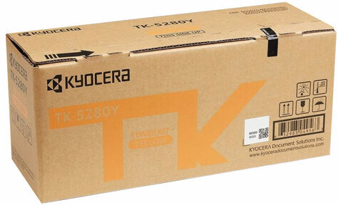 Тонер-картридж KYOCERA (TK-5280Y) M6235cidn/M6635cidn/P6235cdn, желтый, ресурс 11000 страниц, оригинальный, 1T02TWANL0