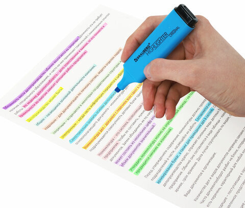 Набор текстовыделителей 12 ЦВЕТОВ на подставке, BRAUBERG "ORIGINAL NEON", линия письма 1-5 мм, 152217