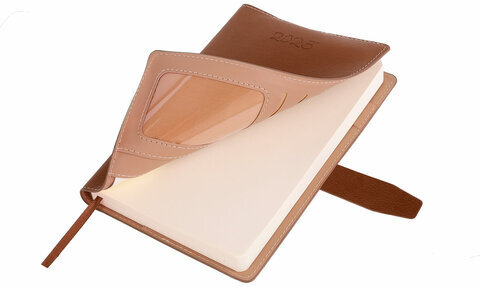 Ежедневник датированный 2025, А5, 143x218 мм, BRAUBERG "Journal", под кожу, застежка, органайзер, коричневый, 115883