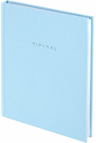 Блокнот МАЛЫЙ ФОРМАТ 110х147 мм, А6, 80 л., твердый, клетка, BRAUBERG "Minimal", голубой, 116450