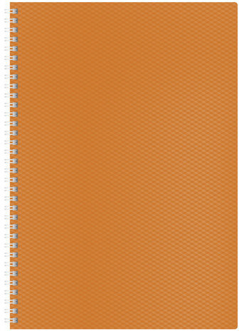 Тетрадь А4, 80 л., HATBER, гребень, клетка, обложка пластик, "DIAMOND NEON-ОРАНЖЕВАЯ", 80Т4B1гр_02035, T165515