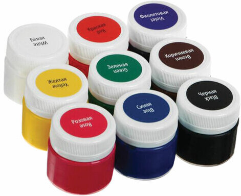 Краски по ткани акриловые "Я - Художник!", 9 цветов по 15 мл, в банках, 228411541