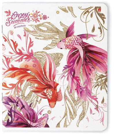 Тетрадь А5 48 л. АЛЬТ скоба, клетка, глиттер, "СКАЗОЧНЫЙ МИР 1" (5 видов), 7-48-446