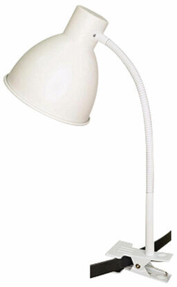 Настольная лампа светильник "Лира" на прищепке, цоколь E27, 40 Вт, белый матовый
