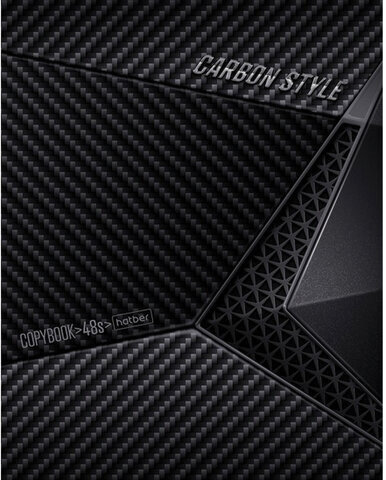 Тетрадь А5, 48 л., HATBER, скоба, клетка, выборочный лак, "CarbonStylee" (5 видов в спайке), 48Т5вмВ1