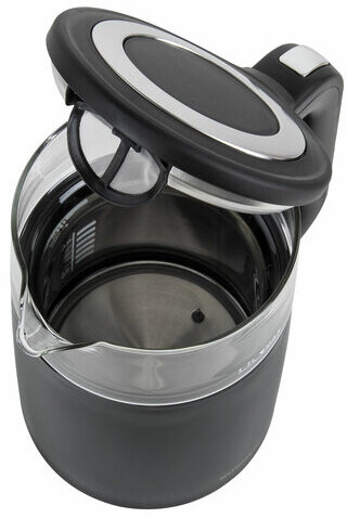 Чайник с терморегулятором и дисплеем, ДВОЙНЫЕ СТЕНКИ, SONNEN KT-8717, 1,7 л, 2200 Вт, черный, 454687