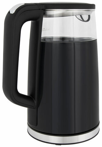 Чайник с терморегулятором и дисплеем, ДВОЙНЫЕ СТЕНКИ, SONNEN KT-8717, 1,7 л, 2200 Вт, черный, 454687