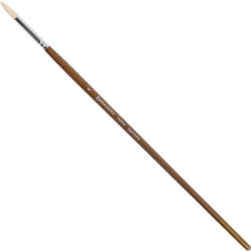 Кисть художественная профессиональная BRAUBERG ART CLASSIC, щетина, круглая, № 6, длинная ручка, 200709