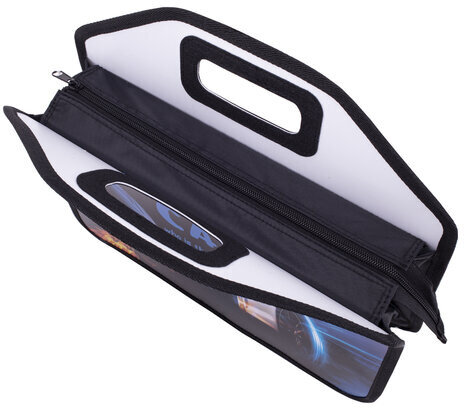 Папка-сумка ЮНЛАНДИЯ, 1 отделение, фетровые ручки, 34х30х11 см, "Night race", 270999