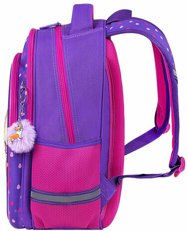 Рюкзак BRAUBERG OPTIMA, 2 отделения, с брелоком, "I love corgi", 3D-панель, 36х27х18 см, 271360