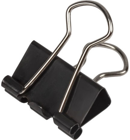 Зажимы для бумаг BRAUBERG, КОМПЛЕКТ 12 шт., 19 мм, на 60 листов, черные, картонная коробка, 220559