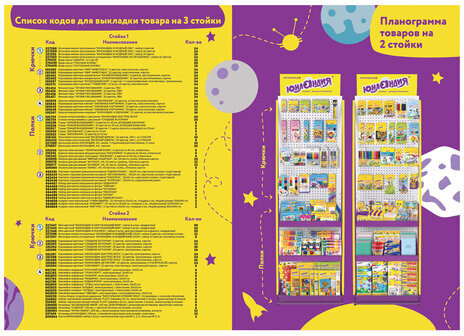 Стойка для размещения товара напольная ЮНЛАНДИЯ, 2050x600x500 мм, 25 крючков, 3 полки, металл, 504879