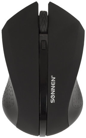 Мышь беспроводная SONNEN WM-250Bk, USB, 1600 dpi, 3 кнопки + 1 колесо-кнопка, оптическая, черная, 512642