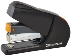 Степлер ЭНЕРГОСБЕРЕГАЮЩИЙ №24/6, 26/6 BRAUBERG "Easy Press", до 25 листов, БЕЗ УСИЛИЙ, 224348