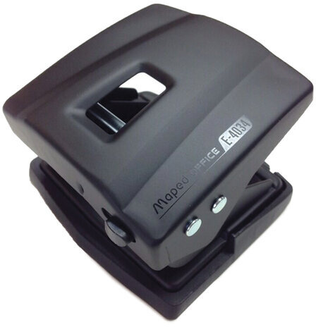 Дырокол MAPED (Франция) "Essentials Metal", металлический, большой, на 35 листов, черный, 403411