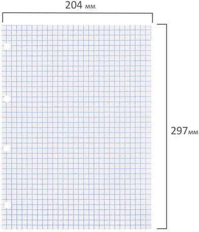 Сменный блок к тетради на кольцах БОЛЬШОГО ФОРМАТА А4, 120 л., BRAUBERG, Белый, 404518