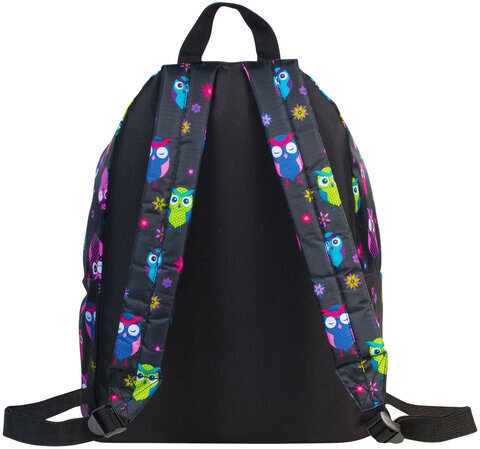 Рюкзак BRAUBERG, универсальный, сити-формат, черный, Совы, 20 литров, 41х32х14 см, 225361