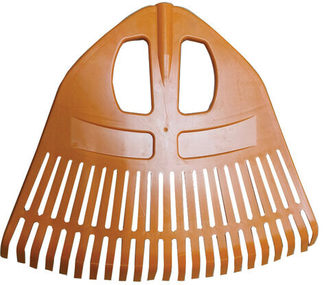 Грабли веерные пластиковые 23 зуба "ПАВЛИН", ширина 50х42 см, БЕЗ ЧЕРЕНКА, тулейка 25 мм, ГРАНДМАСТЕР, 700350