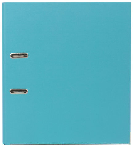 Папка-регистратор BRAUBERG с покрытием из ПВХ, 80 мм, с уголком, бирюзовая (удвоенный срок службы), 227198