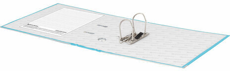 Папка-регистратор BRAUBERG с покрытием из ПВХ, 80 мм, с уголком, бирюзовая (удвоенный срок службы), 227198