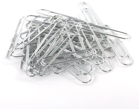 Скрепки большие 50 мм, BRAUBERG, оцинкованные, 50 шт., в картонной коробке, 227589