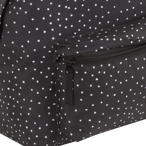 Рюкзак BRAUBERG, универсальный, сити-формат, черный в горошек, 20 литров, 41х32х14 см, 228845