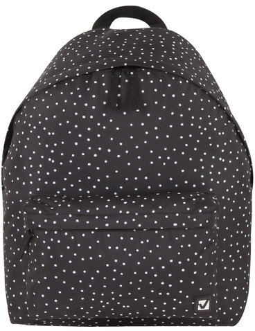 Рюкзак BRAUBERG, универсальный, сити-формат, черный в горошек, 20 литров, 41х32х14 см, 228845