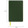 Блокнот А5 (148x218 мм), BRAUBERG "Metropolis Mix", под кожу, 80 л., клетка, темно-зеленый, 111037