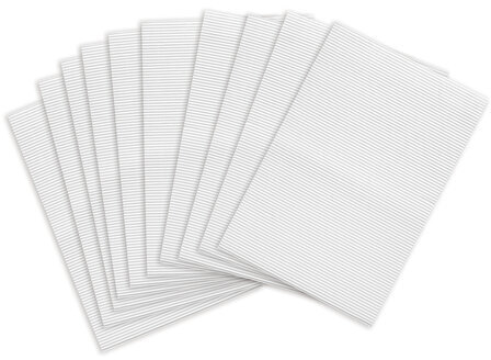 Картон белый А4 ГОФРИРОВАННЫЙ, 10 листов, 180 г/м2, ОСТРОВ СОКРОВИЩ, 210х297 мм, 111946