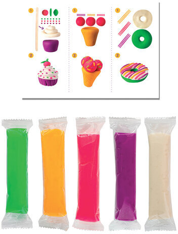 Набор для лепки "Волшебное тесто" 250 г, 5 цветов, ВОЛШЕБНЫЙ МИР, VT013