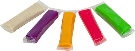 Набор для лепки "Волшебное тесто" 250 г, 5 цветов, ВОЛШЕБНЫЙ МИР, VT013