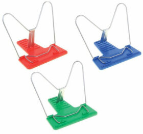 Подставка для книг ПЧЕЛКА, Gold&quot;, пластик/металл, ассорти, отделение для ручки, европодвес, ПО-04