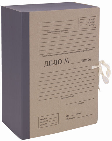 Папка архивная А4 "Форма 21", 150 мм, переплетный картон/бумвинил, завязки, до 1500 л., STAFF, 112169