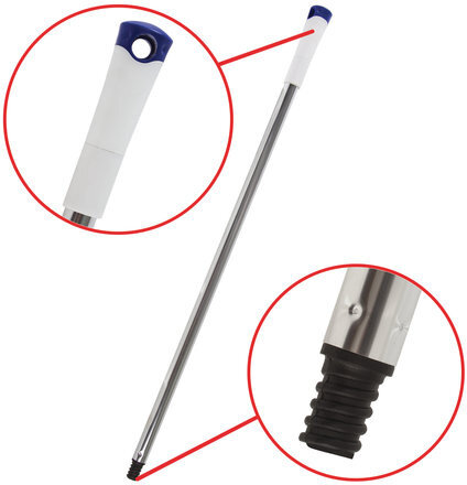 Совок для мусора LAIMA со щеткой-сметкой, механический сбрасыватель, ручка 67 см, резиновая кромка, для дома и офиса, 601473