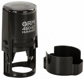 Оснастка для печатей, оттиск D=42 мм, синий, GRM 46042 Hummer, корпус черный, крышка, подушка, 121500200