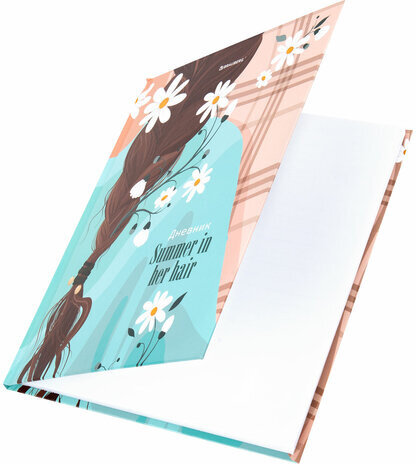 Дневник 5-11 класс 48 л., твердый, BRAUBERG, глянцевая ламинация, с подсказом, "Summer girl", 106882