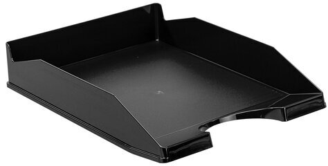 Лоток горизонтальный для бумаг КОМПЛЕКТ 2 шт., BRAUBERG "Modern", 346х254х61 мм, черный, 238024