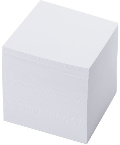 Блок для записей ОФИСМАГ в подставке прозрачной, куб 9х9х9 см, белый, белизна 95-98%, 127798