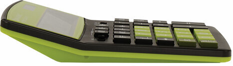 Калькулятор настольный BRAUBERG EXTRA COLOR-12-BKLG (206x155 мм), 12 разрядов, двойное питание, ЧЕРНО-САЛАТОВЫЙ, 250477