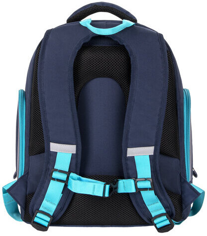 Рюкзак BRAUBERG CLASSIC, легкий каркас, премиум материал, Speed, синий, 37х32х21 см, 270088