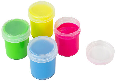 Краски пальчиковые флуоресцентные для малышей от 1 года, 4 цвета по 40 мл, BRAUBERG KIDS, 192399