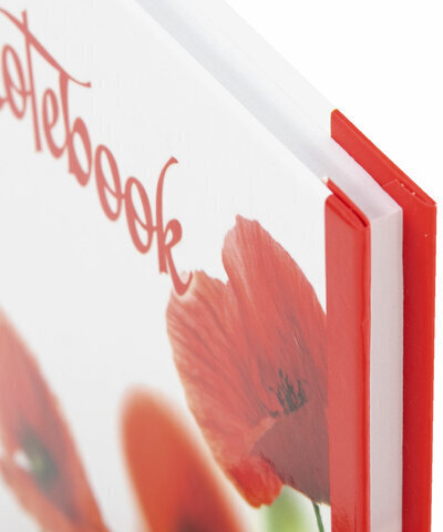 Блокнот МАЛЫЙ ФОРМАТ 110х147 мм А6, 80 л., ламинированная обложка, выборочный лак, клетка, BRAUBERG, "Красные маки", 123243